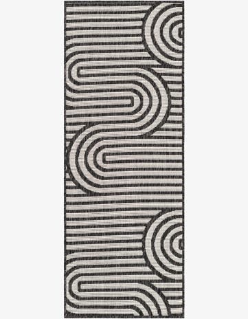 2' x 5' 3 Easy-Clean Modern Indoor / Outdoor Runner Rug