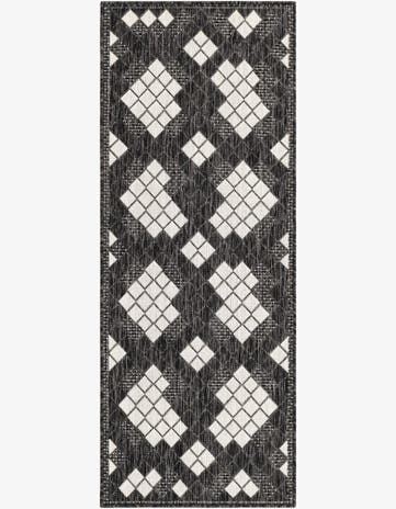 2' x 5' 3 Easy-Clean Modern Indoor / Outdoor Runner Rug