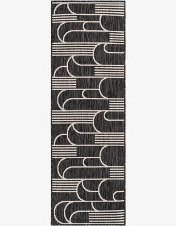 2' x 6' Easy-Clean Modern Indoor / Outdoor Runner Rug