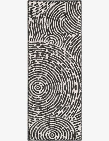 2' x 5' 3 Easy-Clean Modern Indoor / Outdoor Runner Rug