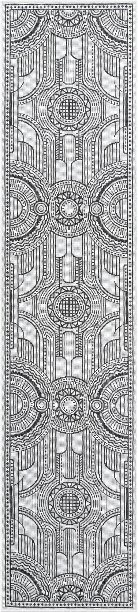 2' 7 x 12' Easy-Clean Traditional Indoor / Outdoor Runner Rug