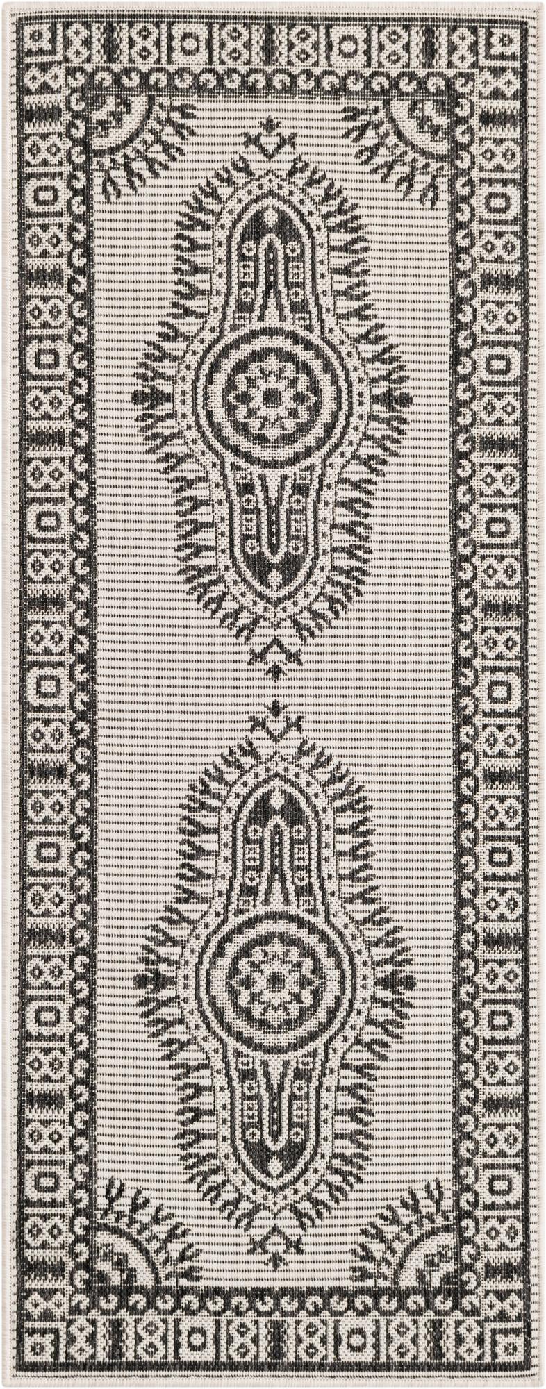 2' x 5' 3 Easy-Clean Traditional Indoor / Outdoor Runner Rug