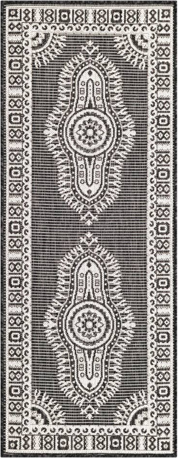 Detail image of 2' x 5' 3 Easy-Clean Traditional Indoor / Outdoor Runner Rug
