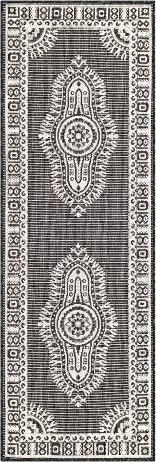 Detail image of 2' x 6' Easy-Clean Traditional Indoor / Outdoor Runner Rug