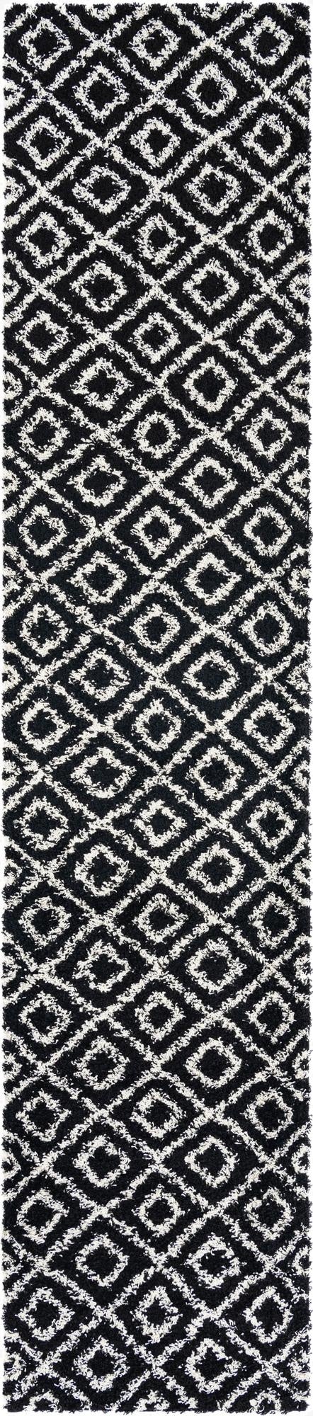 3' 3 x 16' 5 Trellis Shag Runner Rug