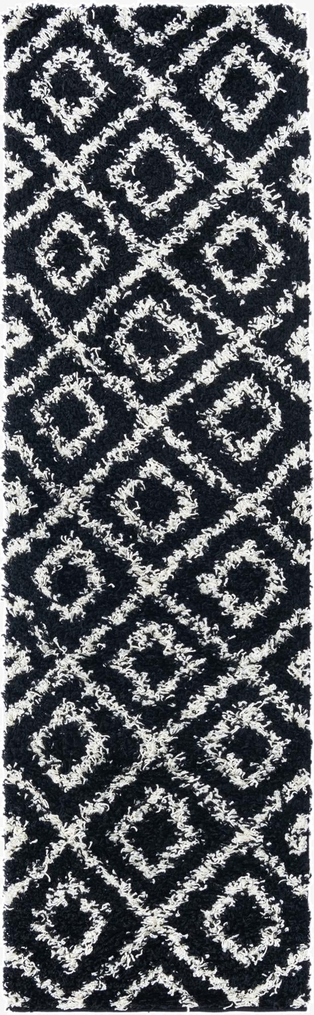 2' x 7' Trellis Shag Runner Rug