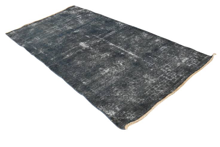 Detail image of 3' 9 x 7' 10 Hand Knotted Ultra Vintage Persian Wool Runner Rug