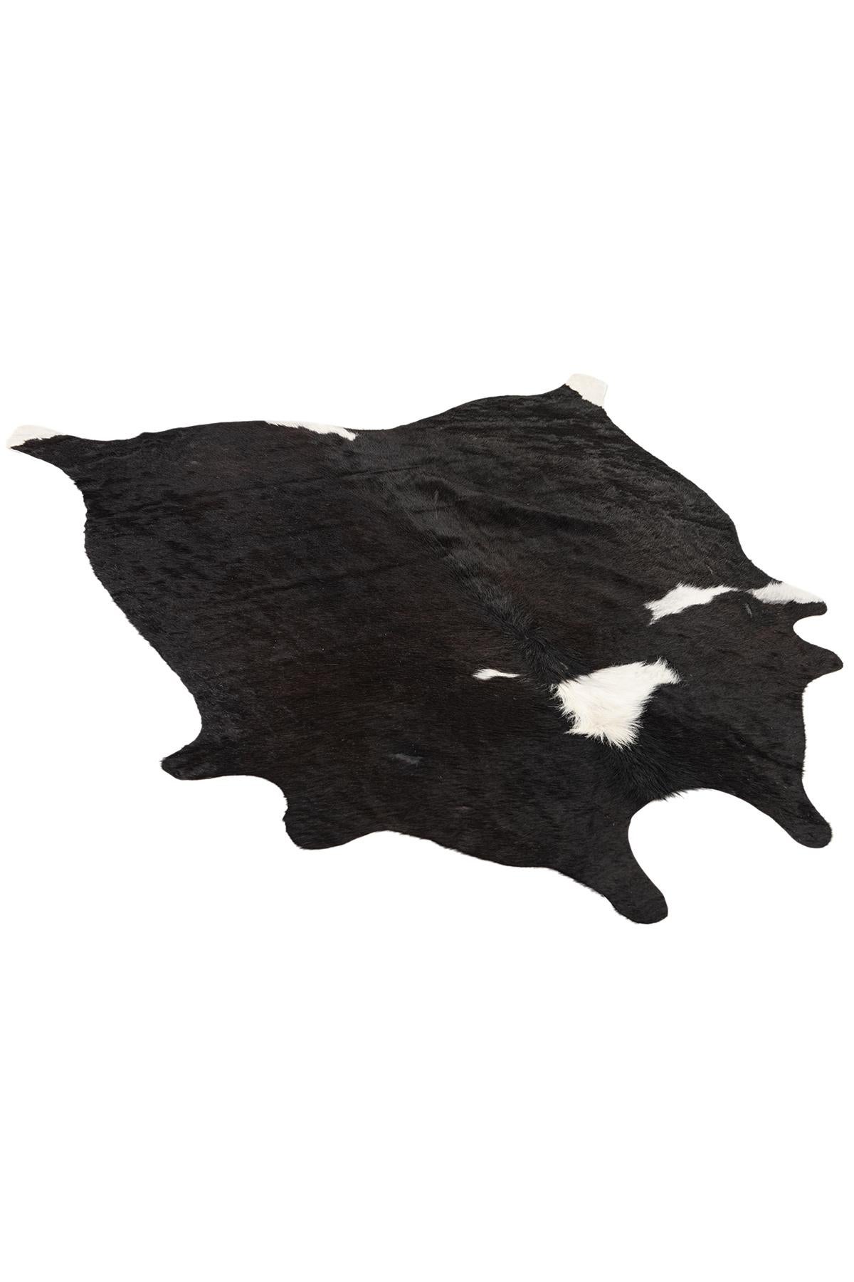 4' 10 x 4' 10 Cowhide Leather Square Rug