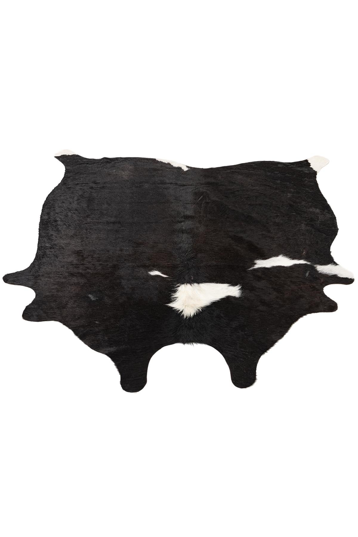 4' 10 x 4' 10 Cowhide Leather Square Rug