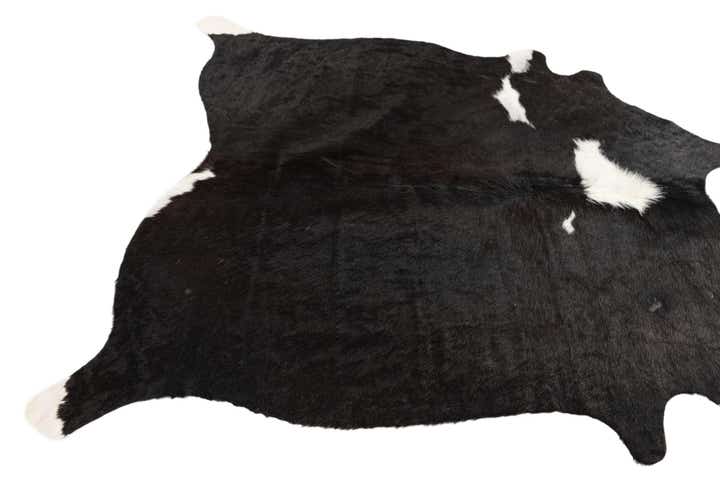 4' 10 x 4' 10 Cowhide Leather Square Rug