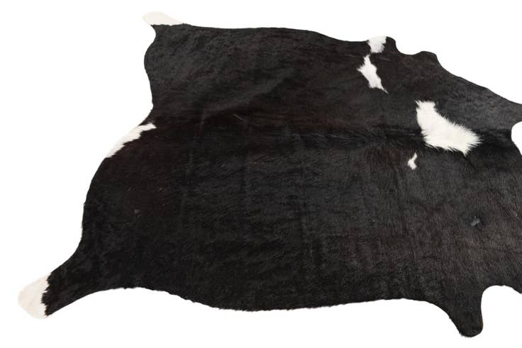 Detail image of 4' 10 x 4' 10 Cowhide Leather Square Rug