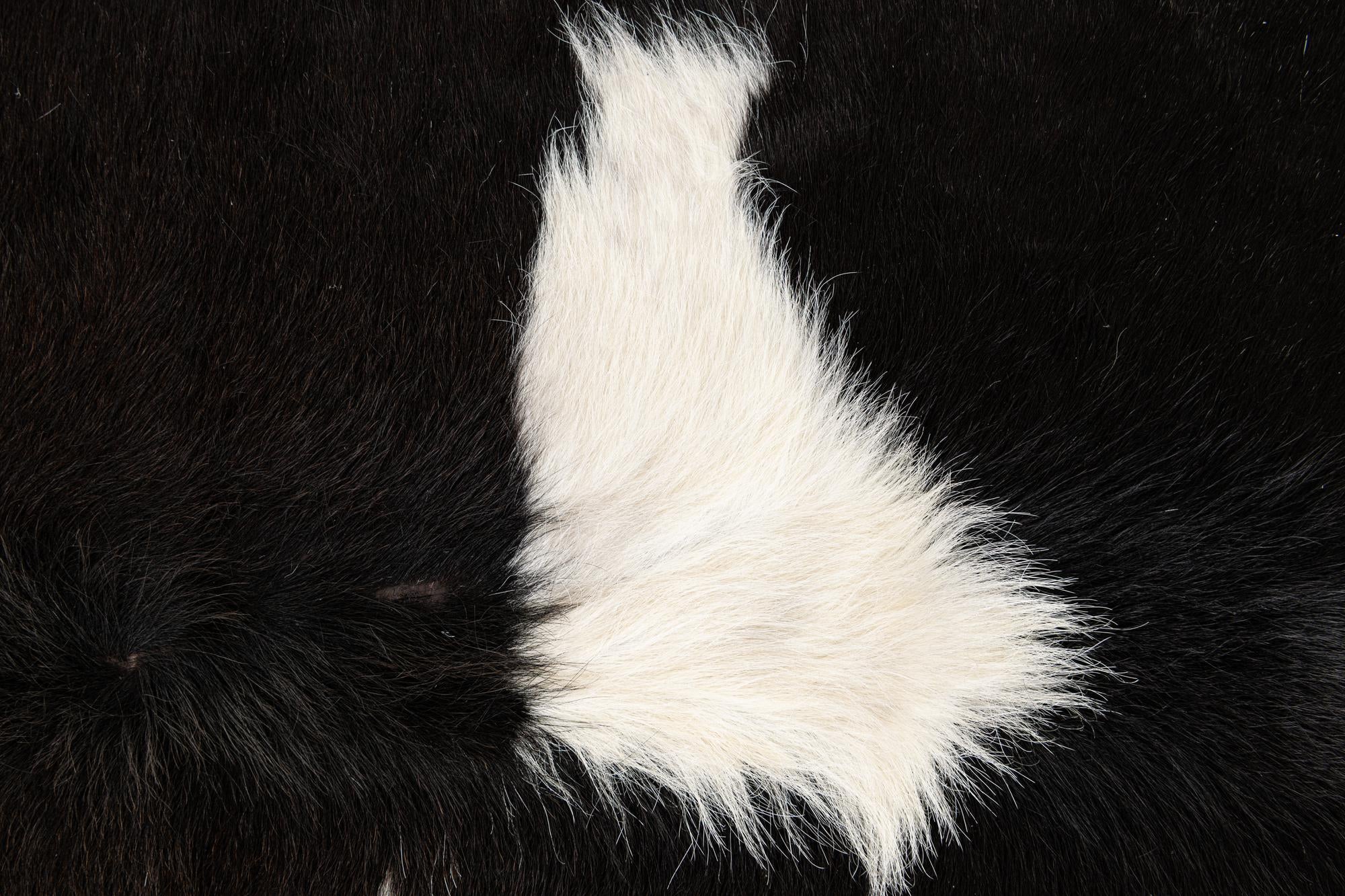 4' 10 x 4' 10 Cowhide Leather Square Rug