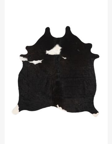 4' 10 x 4' 10 Cowhide Leather Square Rug