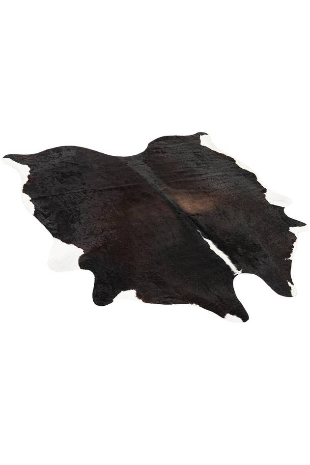 Detail image of 6' x 6' 2 Cowhide Leather Square Rug