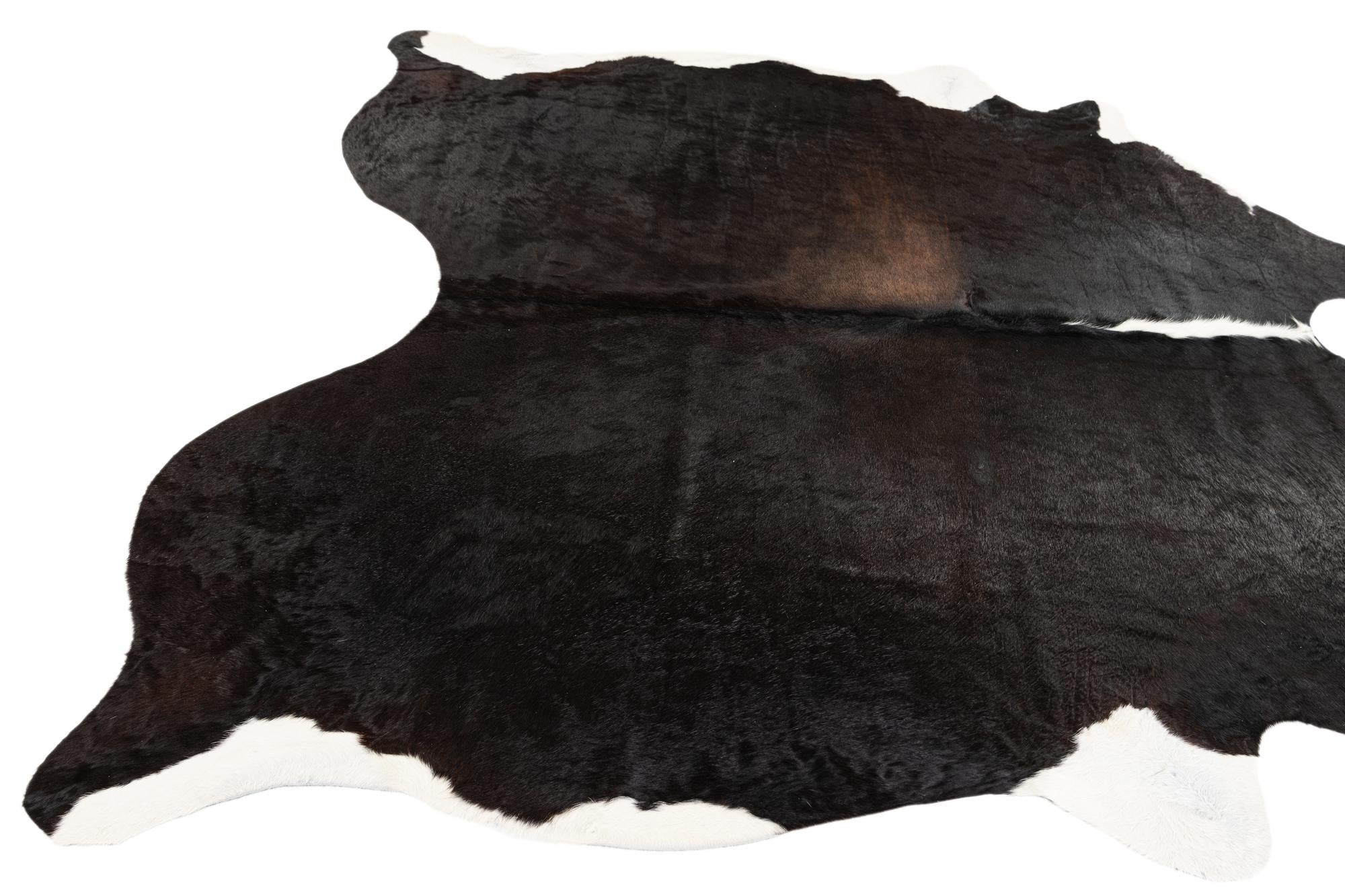 6' x 6' 2 Cowhide Leather Square Rug