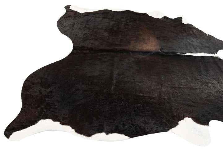 6' x 6' 2 Cowhide Leather Square Rug