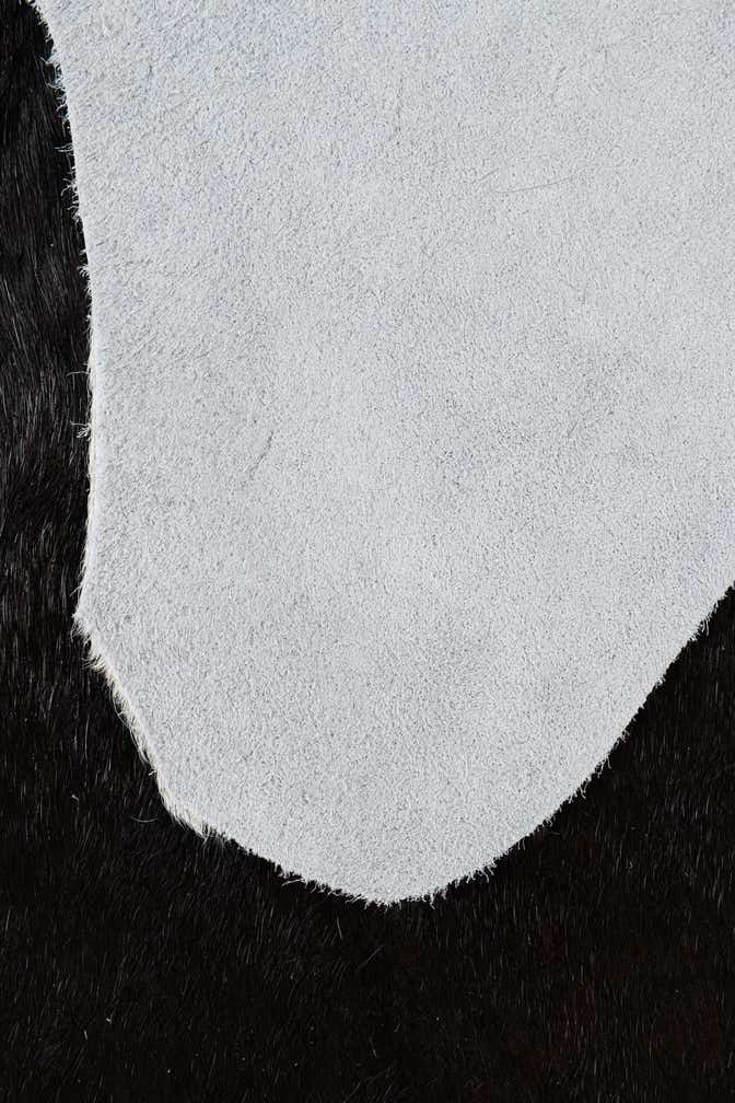 6' x 6' 2 Cowhide Leather Square Rug