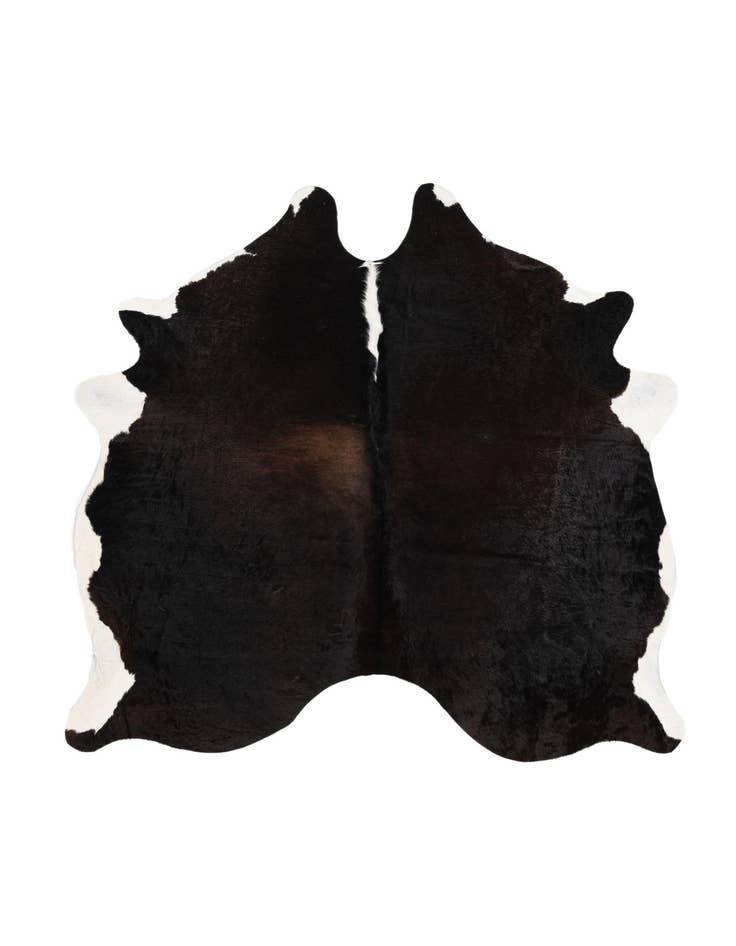 Detail image of 6' x 6' 2 Cowhide Leather Square Rug