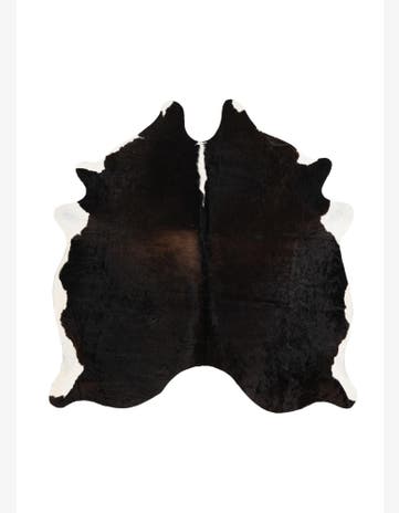 6' x 6' 2 Cowhide Leather Square Rug