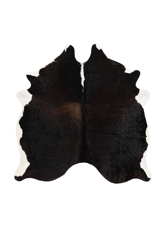Detail image of 6' x 6' 2 Cowhide Leather Square Rug