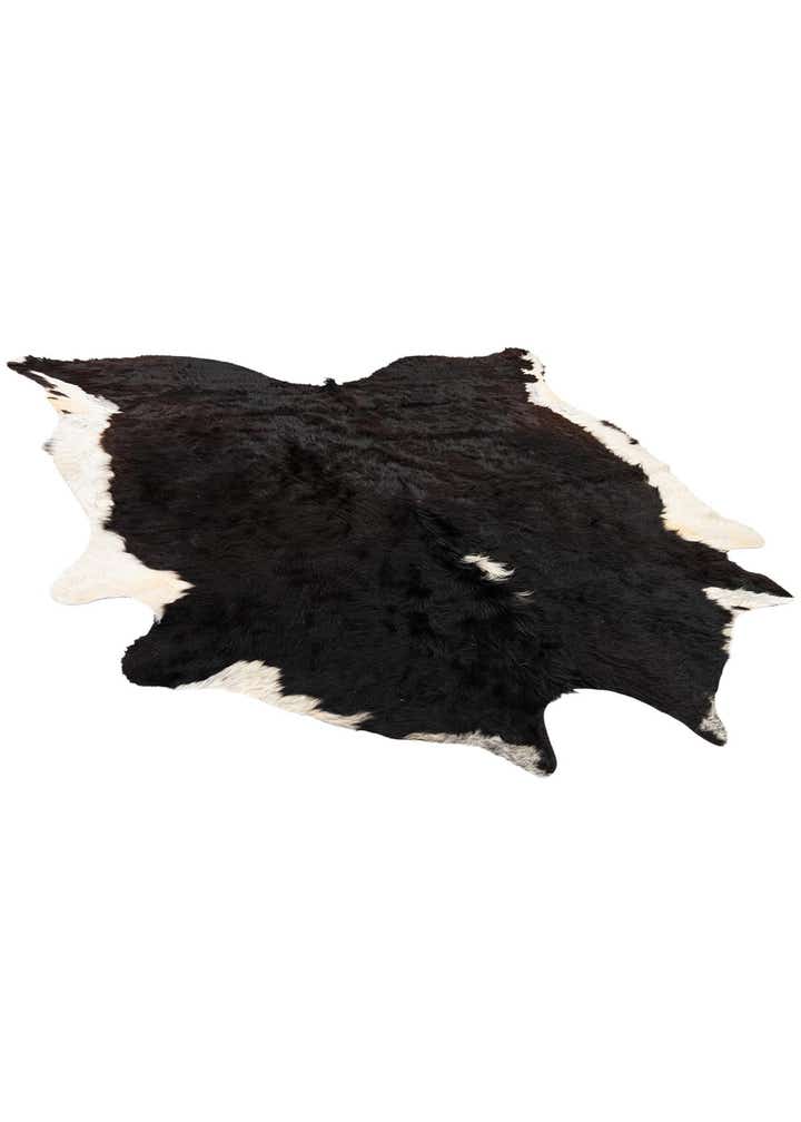6' 10 x 7' Cowhide Leather Square Rug