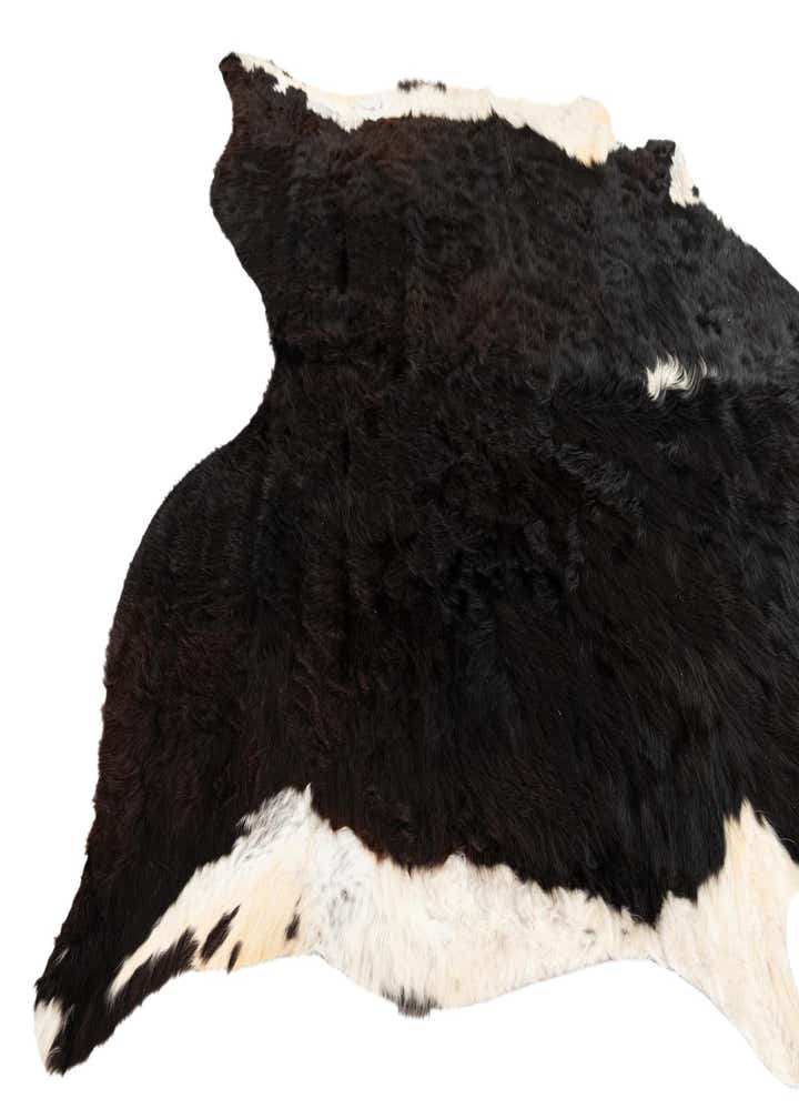 6' 10 x 7' Cowhide Leather Square Rug