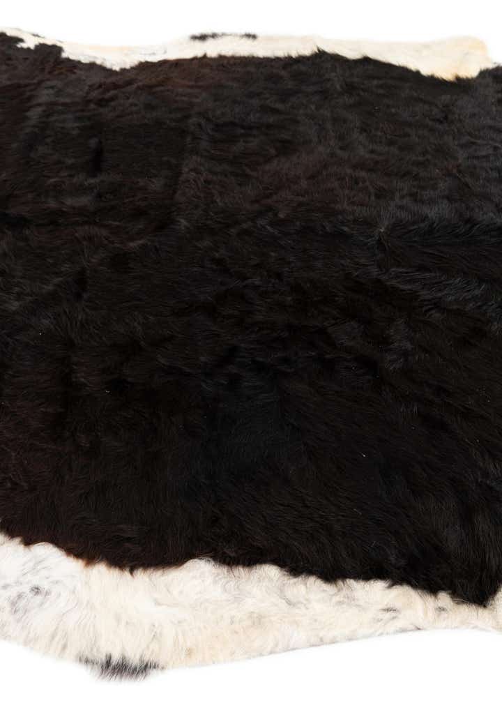 6' 10 x 7' Cowhide Leather Square Rug