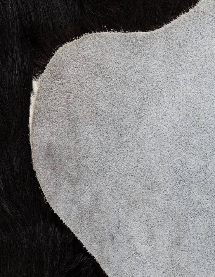 Detail image of 6' 10 x 7' Cowhide Leather Square Rug