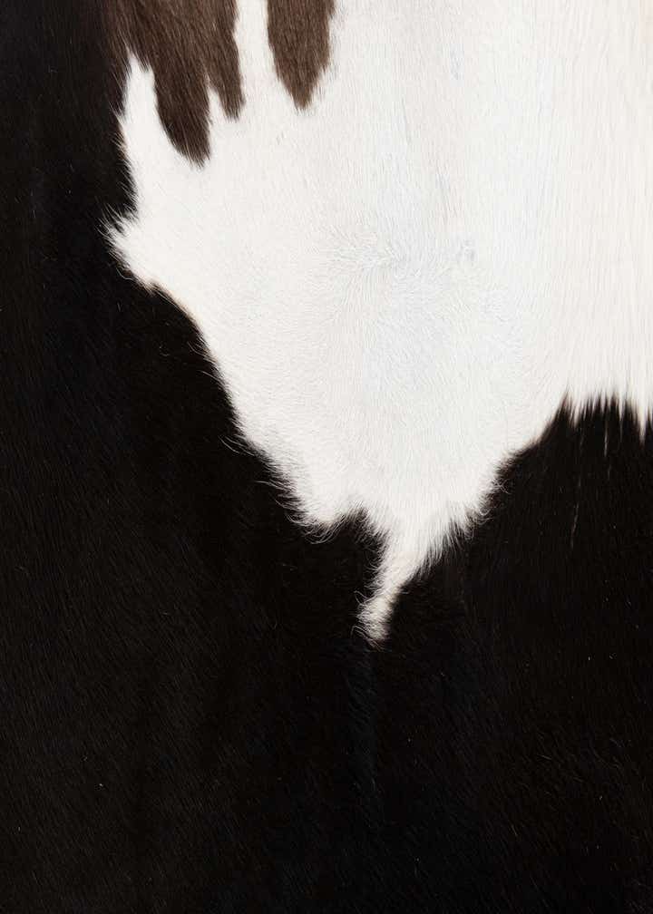 6' 5 x 6' 8 Cowhide Leather Square Rug