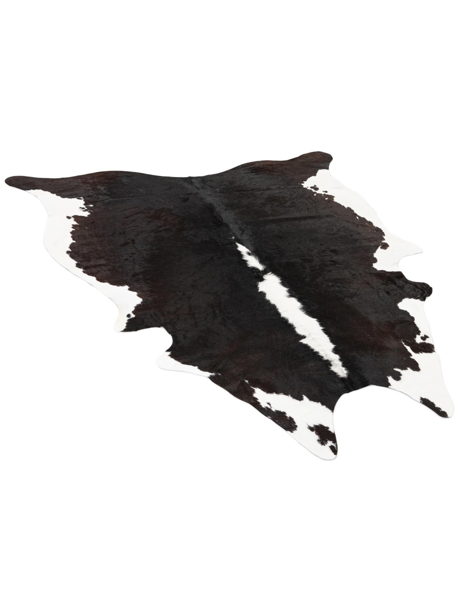 5' 11 x 6' 4 Cowhide Leather Square Rug
