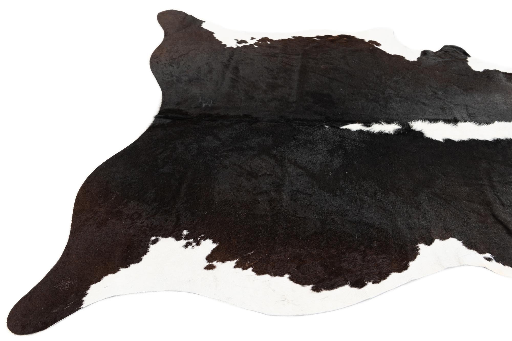 5' 11 x 6' 4 Cowhide Leather Square Rug