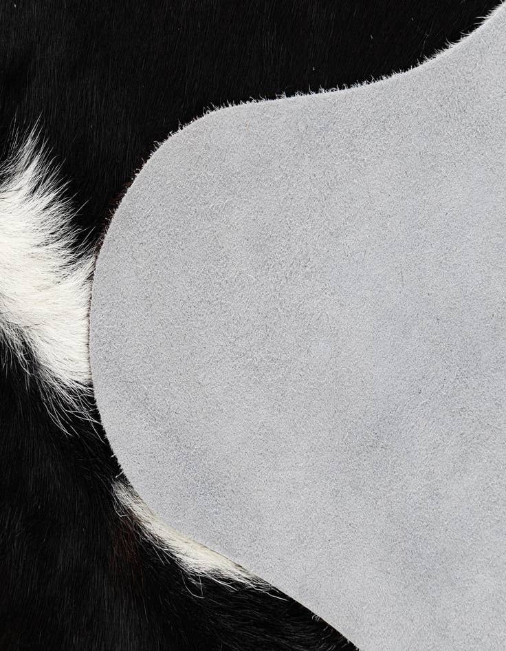 Detail image of 5' 11 x 6' 4 Cowhide Leather Square Rug