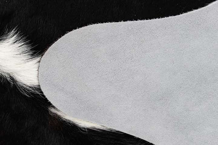 5' 11 x 6' 4 Cowhide Leather Square Rug