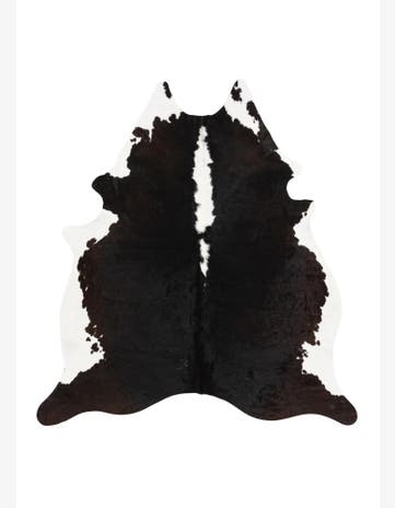 5' 11 x 6' 4 Cowhide Leather Square Rug