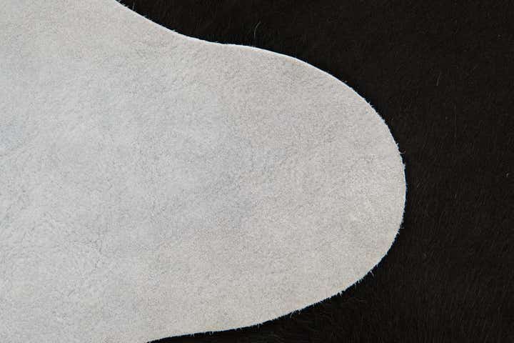 6' 5 x 6' 8 Cowhide Leather Square Rug