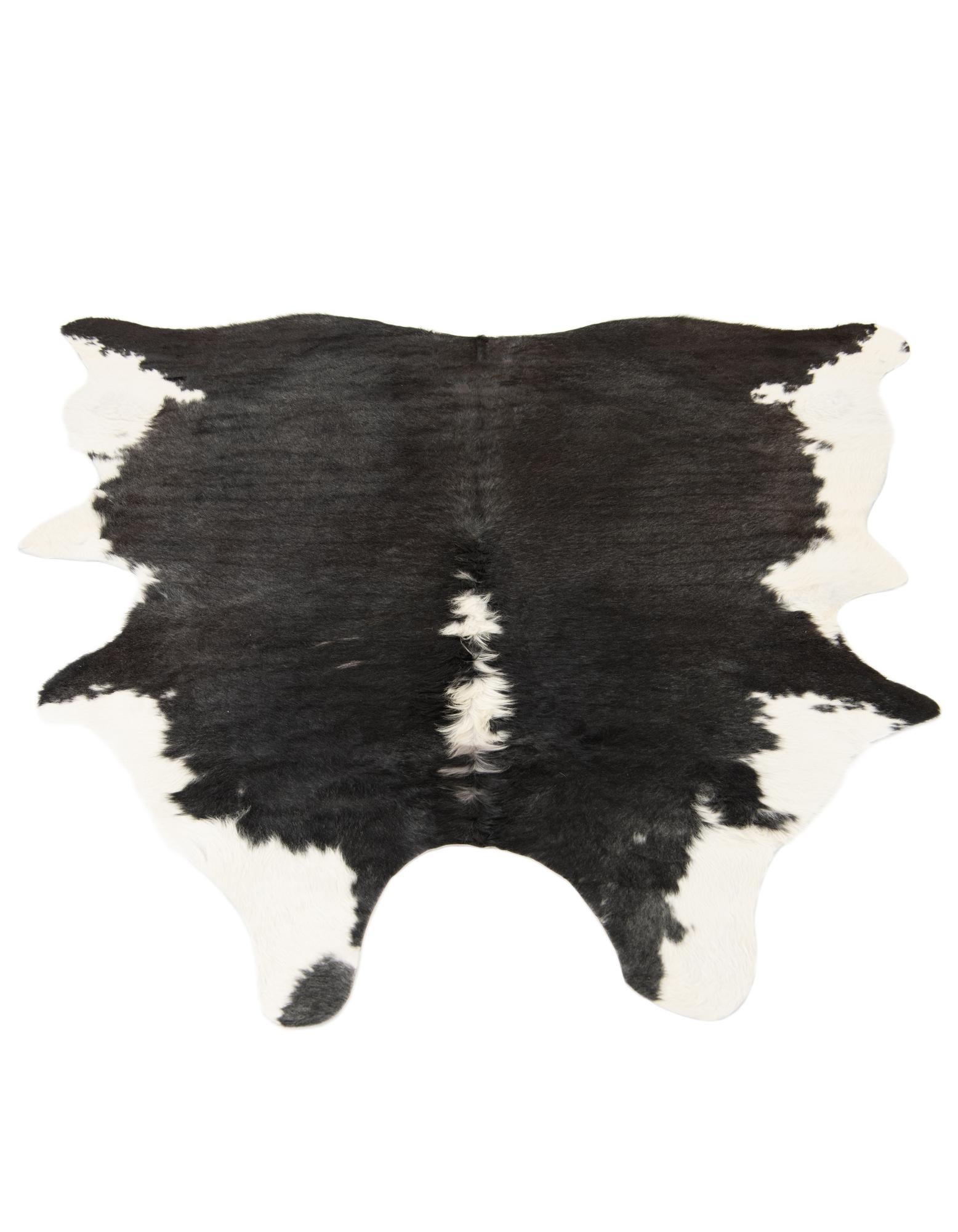 6' 1 x 6' 3 Cowhide Leather Square Rug