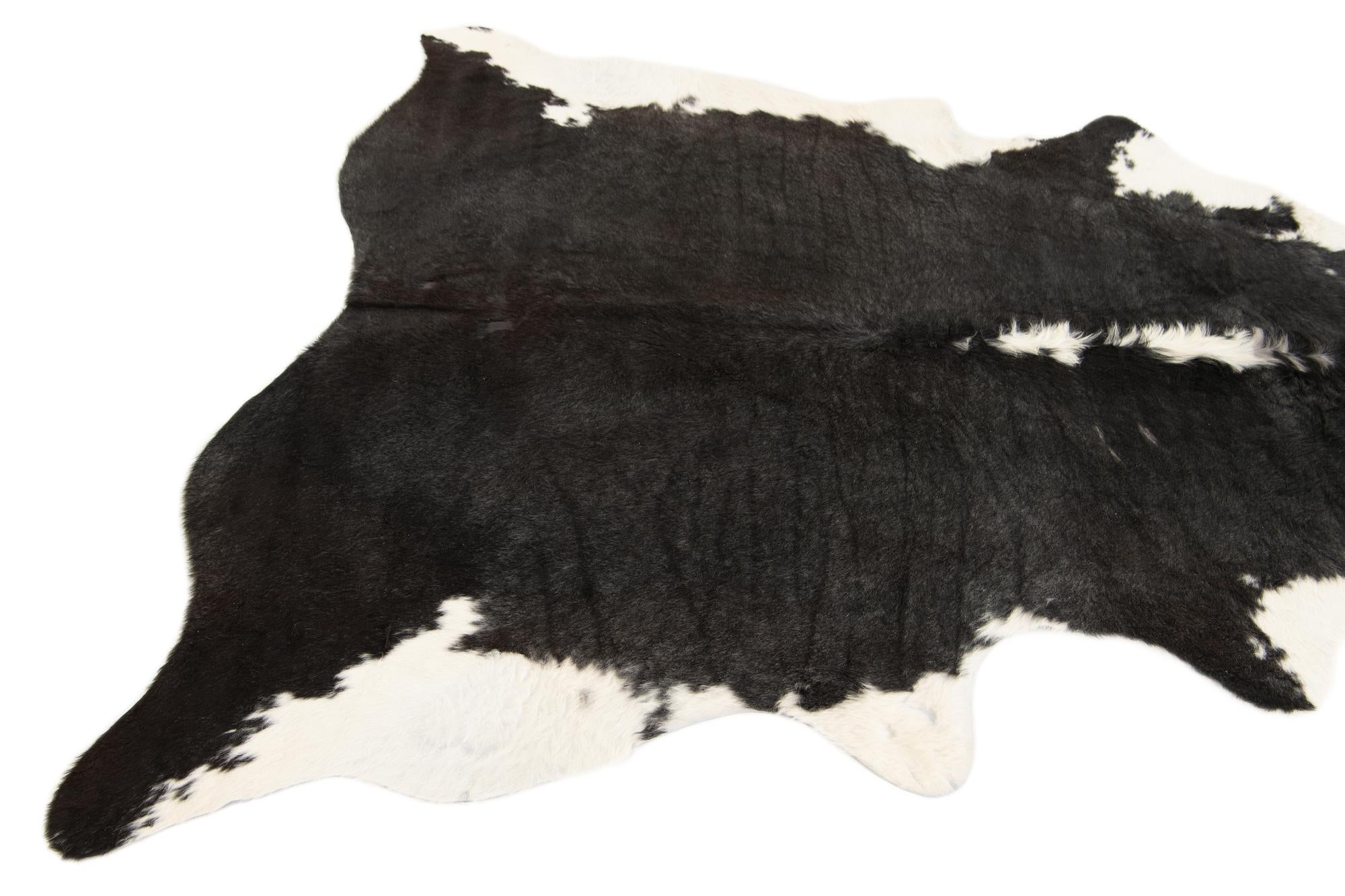 6' 1 x 6' 3 Cowhide Leather Square Rug