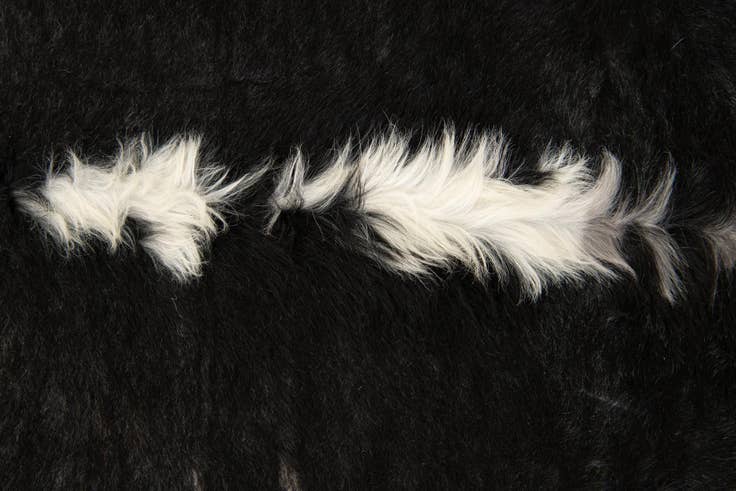 Detail image of 6' 1 x 6' 3 Cowhide Leather Square Rug