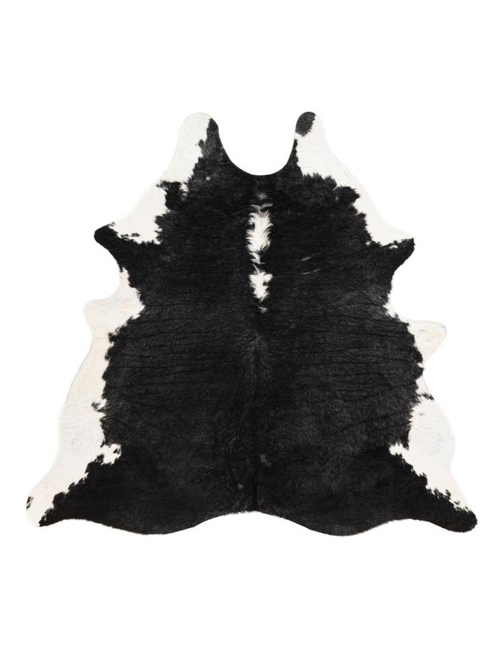 Detail image of 6' 1 x 6' 3 Cowhide Leather Square Rug