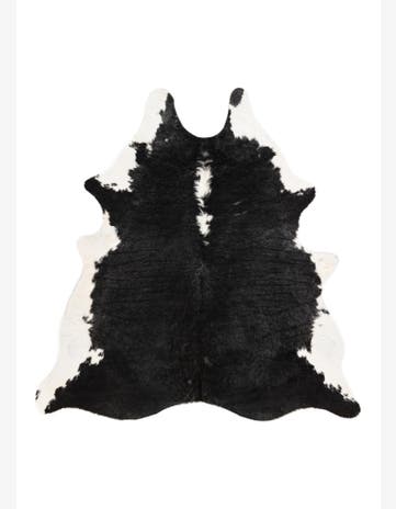 6' 1 x 6' 3 Cowhide Leather Square Rug