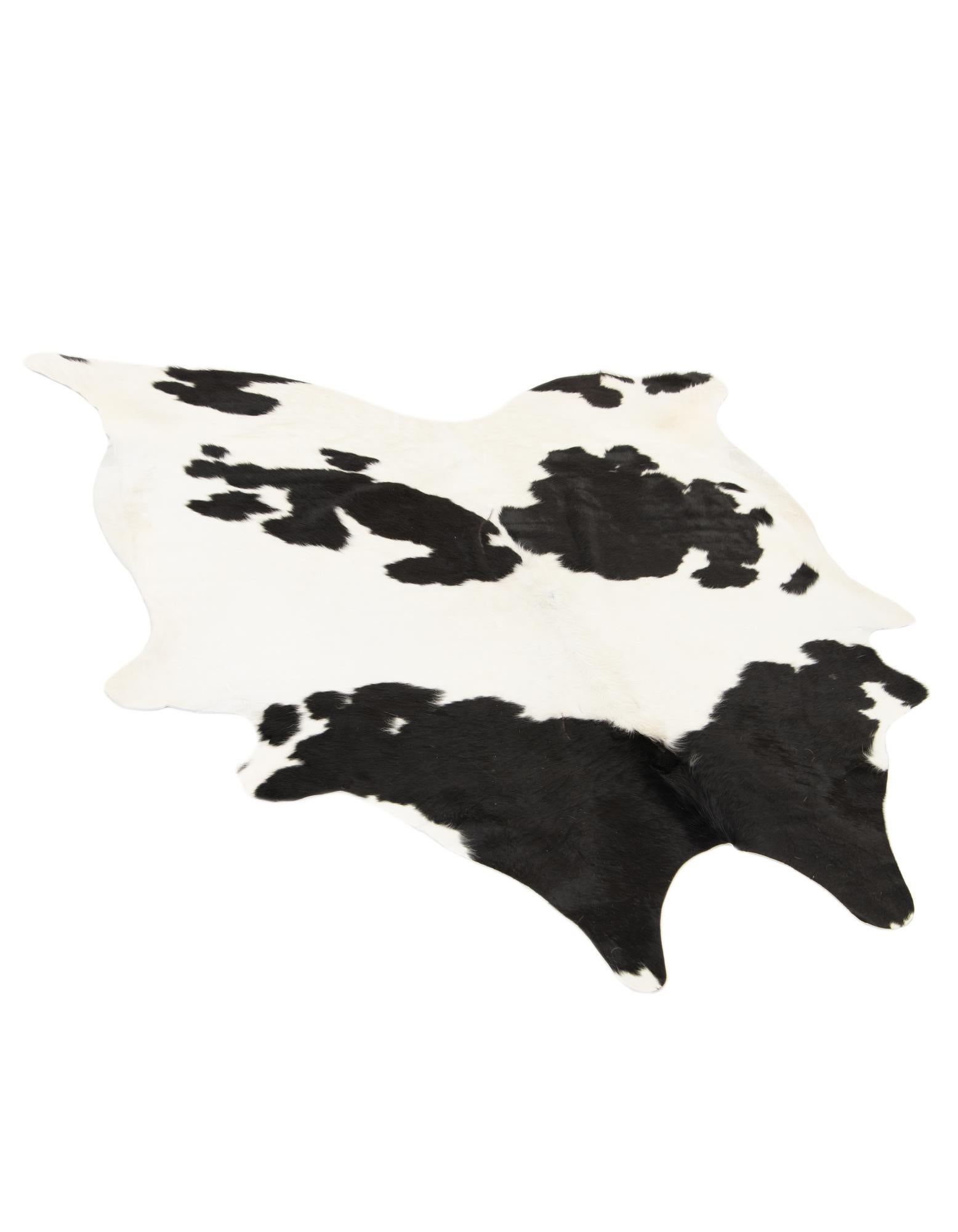 5' 11 x 6' 1 Cowhide Leather Square Rug