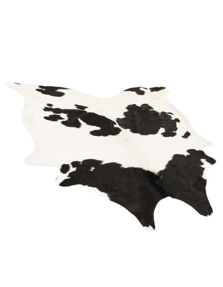 5' 11 x 6' 1 Cowhide Leather Square Rug