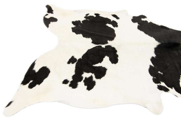 5' 11 x 6' 1 Cowhide Leather Square Rug