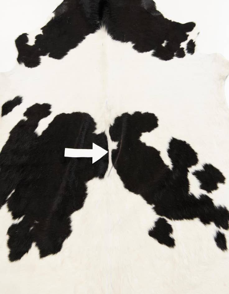 Detail image of 5' 11 x 6' 1 Cowhide Leather Square Rug