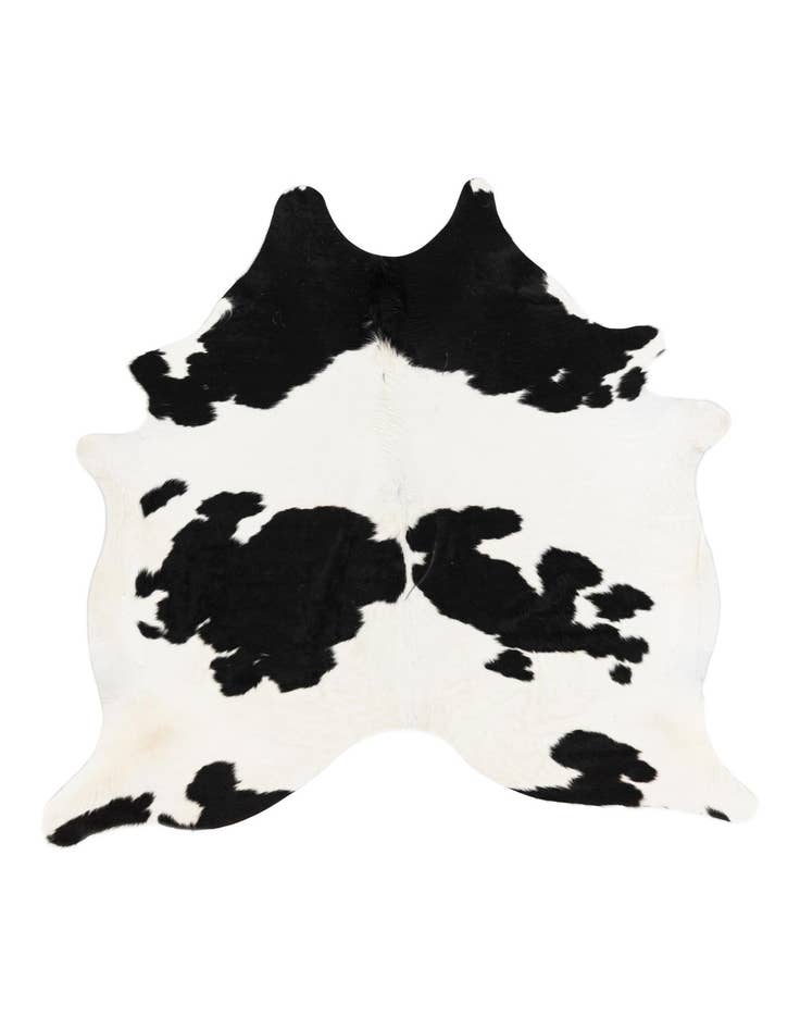 Detail image of 5' 11 x 6' 1 Cowhide Leather Square Rug