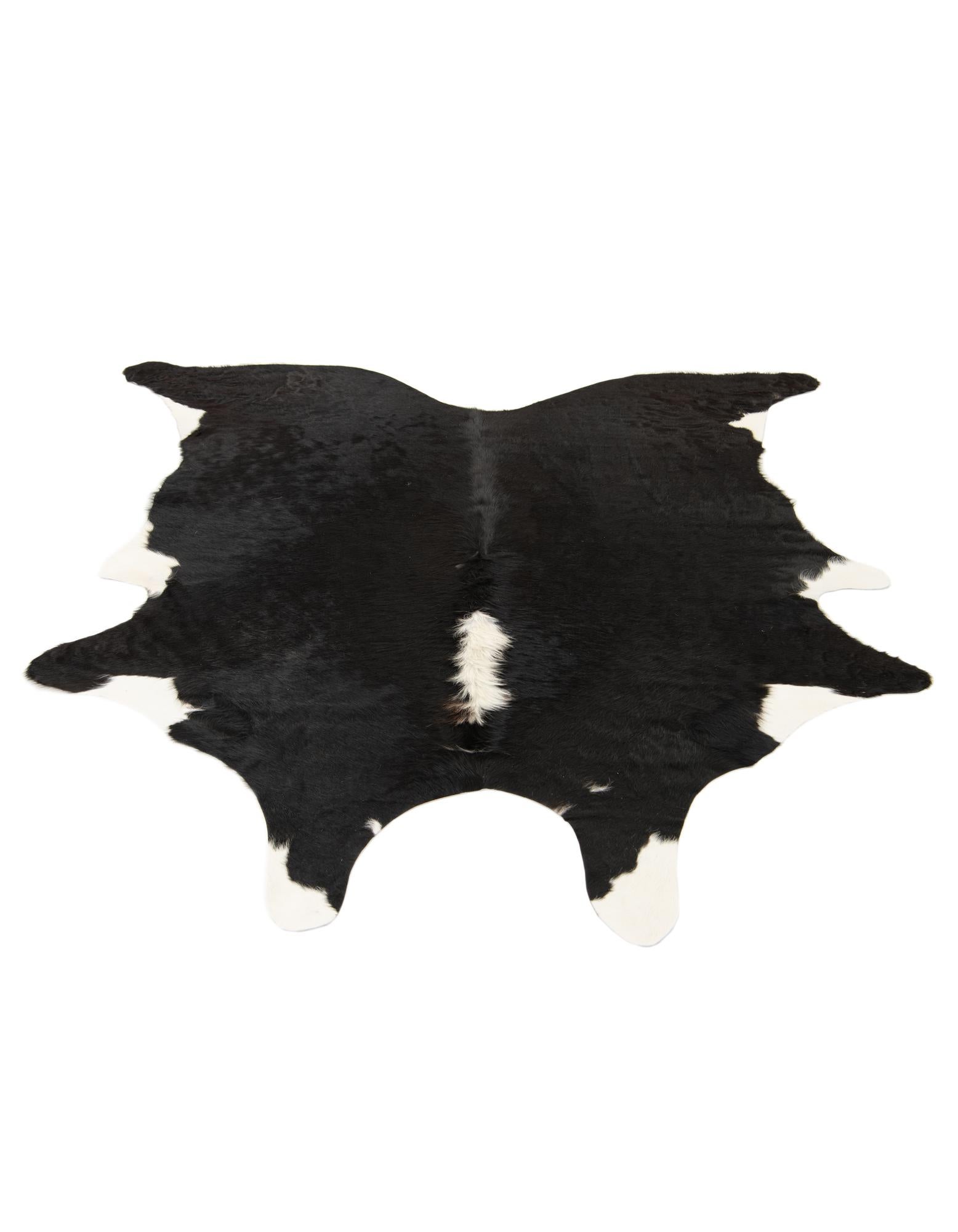 6' 4 x 6' 8 Cowhide Leather Square Rug