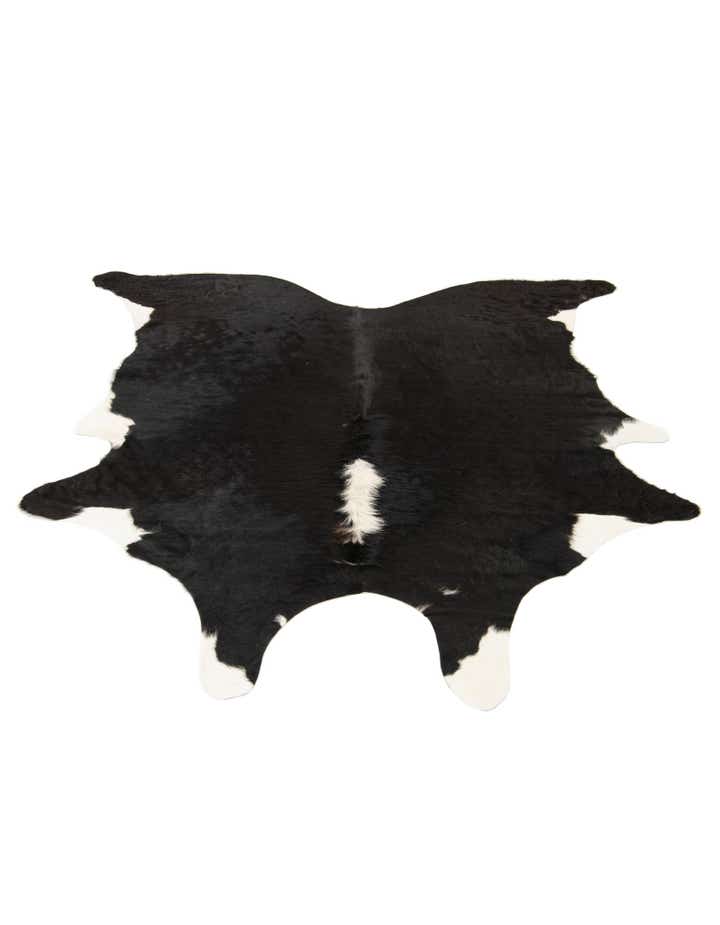 6' 4 x 6' 8 Cowhide Leather Square Rug