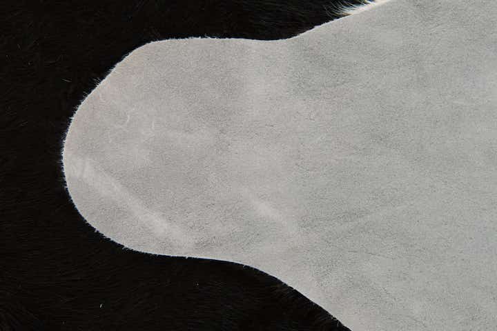 6' 4 x 6' 8 Cowhide Leather Square Rug