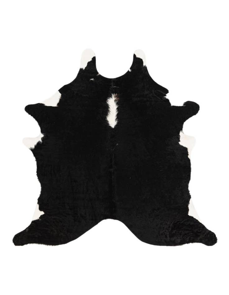 Detail image of 6' 4 x 6' 8 Cowhide Leather Square Rug