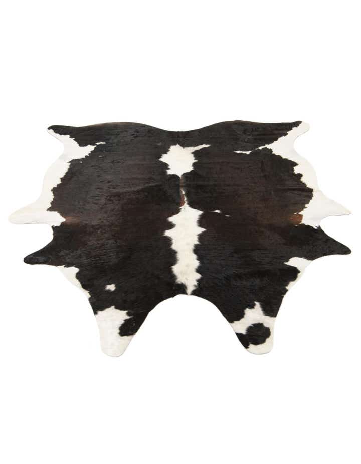 6' 1 x 6' 8 Cowhide Leather Square Rug